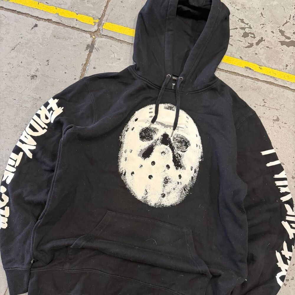 Vans Friday the 13th Jason Hoodie Colab Hoodie Baggy Glow in Dark Mens Size L - Picture 2 of 4
